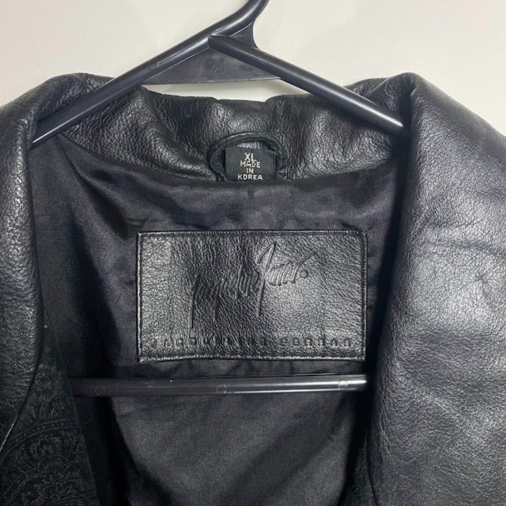 Vintage Jacqueline Ferrar Paisley Print Leather jacket - Picture 6 of 7